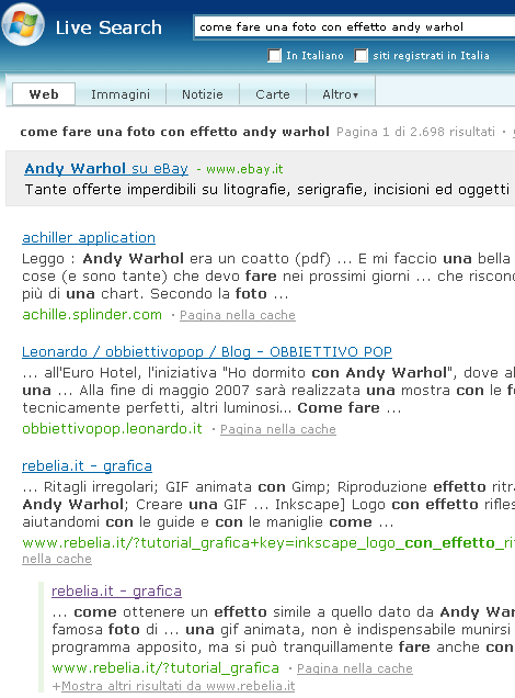 MSN - Come fare una foto con effetto Andy Warhol