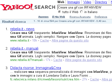 Yahoo - Creare una gif con Irfanview