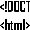 Dichiarazione del doctype e set di caratteri usato