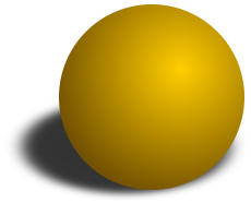 Una palla tridimensionale creata con Gimp