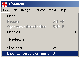 Funzione di rinomina files: File - Batch Conversion/Rename