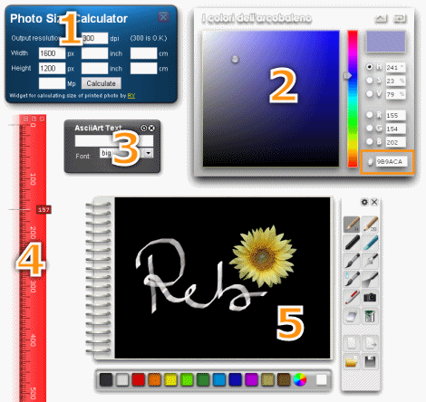 I widget di Opera - Strumenti grafici