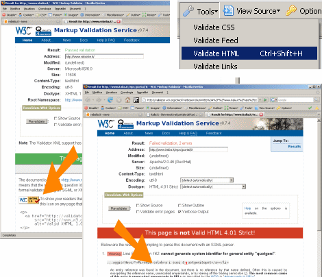 Validazione codice html/xhtml: Tools - Validate HTML