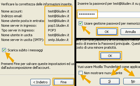 Creare un account di posta con Thunderbird: gli ultimi quattro passaggi