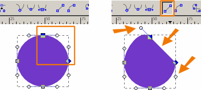 Trasformo una linea curva in dritta