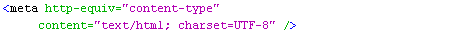 Set di caratteri usato, in questo caso 'charset=UTF-8'