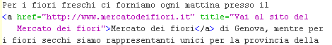 Link in uscita e in entrata alla pagina sia verso altri siti che altre pagine del sito stesso