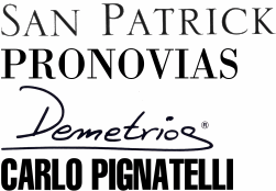 San Patrick - Pronovias - Demetrios - Carlo Pignatelli, semplici loghi