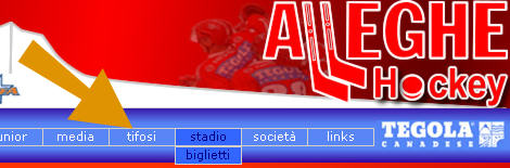 Il sito dell'Hockey Club di Alleghe ha un menu di navigazione principale gestito con javascript che funziona solo in Internet Explorer