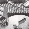 Significato di accessibilità - Nel riquadro, un particolare di un quadro di Escher con scale impossibili