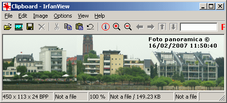 Foto panoramica ritoccata e con del testo aggiunto