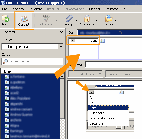 Copia carbone nascosta con Thunderbird